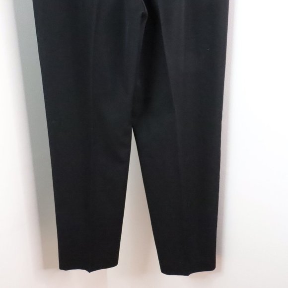 Liz Claiborne Women's 12 Woolmark Black Straight Leg High Waist Dress Pants - Picture 6 of 7